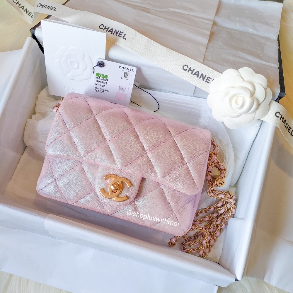 SOLD to Local Client Chanel 21K Perfect Mini Flap Cavair Iridescent